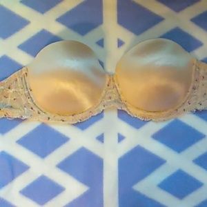 Pink VS strapless bra 36D push up